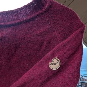 Merino (100%) Burgundy Sweater (Fjällräven)
